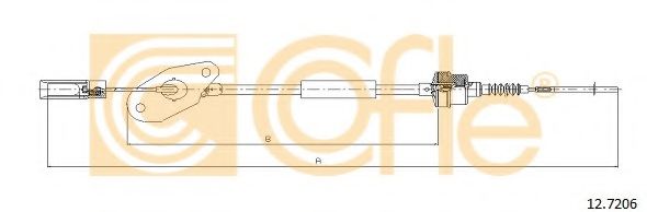 Трос, управление сцеплением COFLE 127206