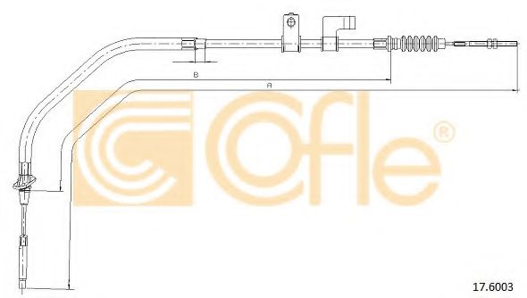 Трос, стояночная тормозная система COFLE 17.6003