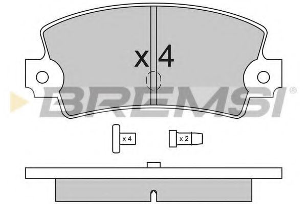 Комплект тормозных колодок, дисковый тормоз BREMSI BP2114