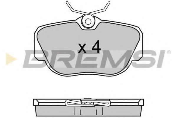 Комплект тормозных колодок, дисковый тормоз BREMSI BP2425