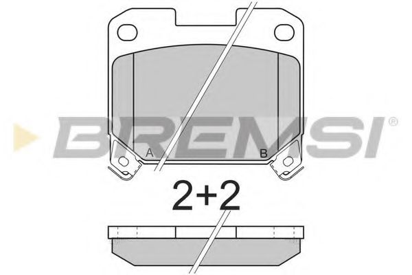 Комплект тормозных колодок, дисковый тормоз BREMSI BP2741