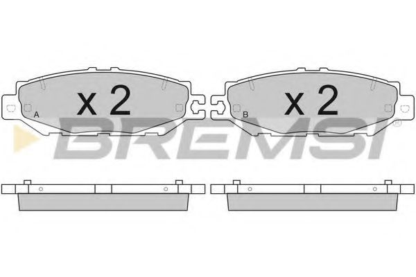Комплект тормозных колодок, дисковый тормоз BREMSI BP2753