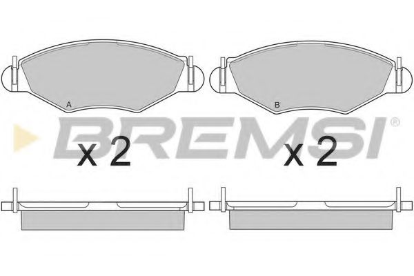Комплект тормозных колодок, дисковый тормоз BREMSI BP2847