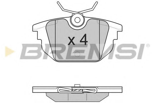 Комплект тормозных колодок, дисковый тормоз BREMSI BP2850