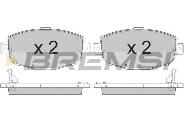 Комплект тормозных колодок, дисковый тормоз BREMSI BP2856