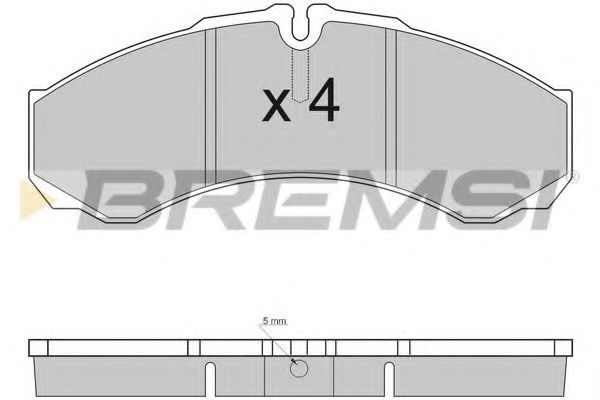 Комплект тормозных колодок, дисковый тормоз BREMSI BP2925