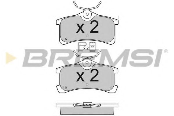 Комплект тормозных колодок, дисковый тормоз BREMSI BP3107