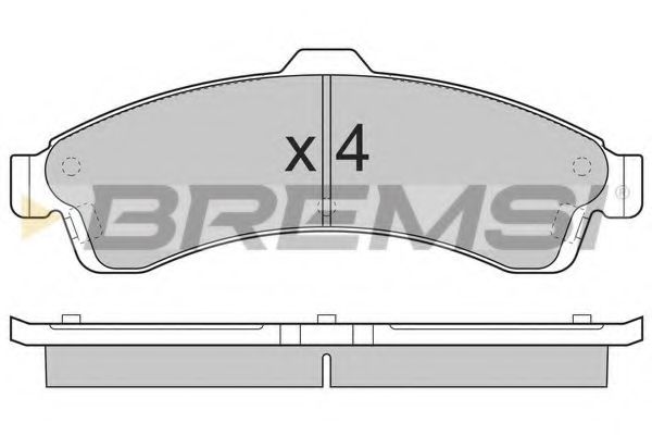 Комплект тормозных колодок, дисковый тормоз BREMSI BP3308