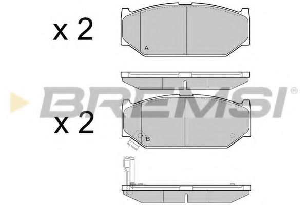 Комплект тормозных колодок, дисковый тормоз BREMSI BP3455