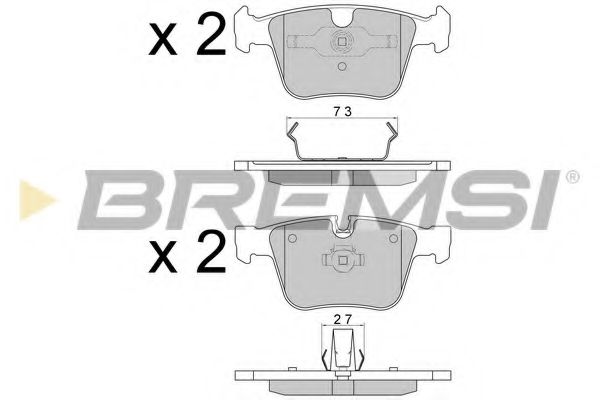 Комплект тормозных колодок, дисковый тормоз BREMSI BP3610