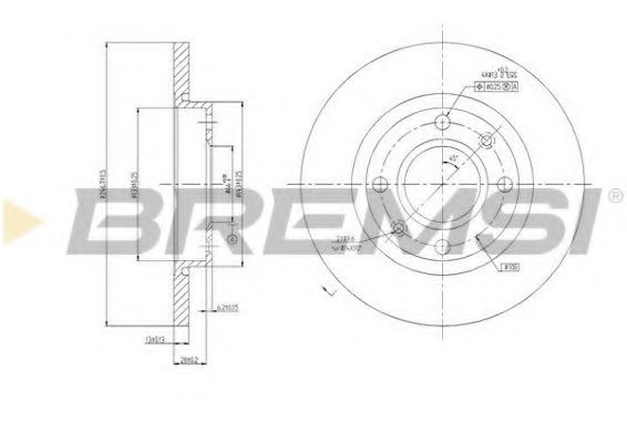 Тормозной диск BREMSI DBA995S