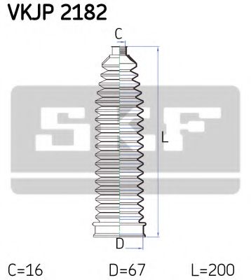 Комплект пылника, рулевое управление SKF VKJP 2182