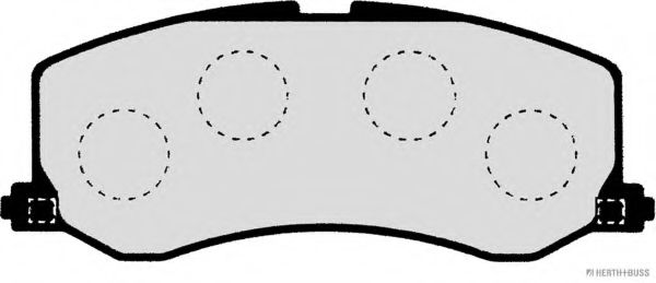 Комплект тормозных колодок, дисковый тормоз HERTH+BUSS JAKOPARTS J3608010