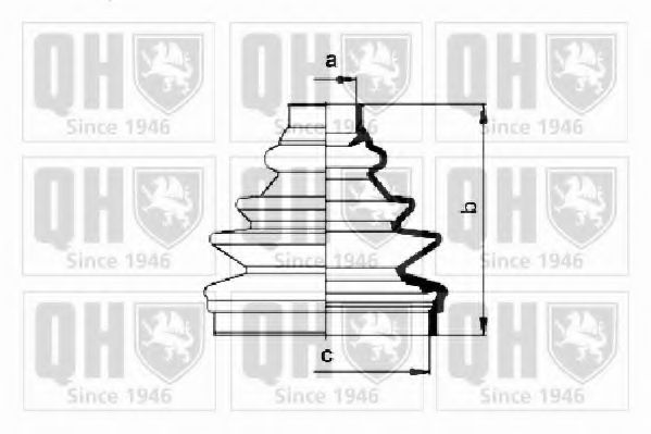 Комплект пылника, приводной вал QUINTON HAZELL QJB618