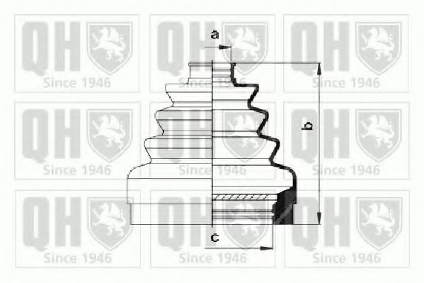 Комплект пылника, приводной вал QUINTON HAZELL QJB783