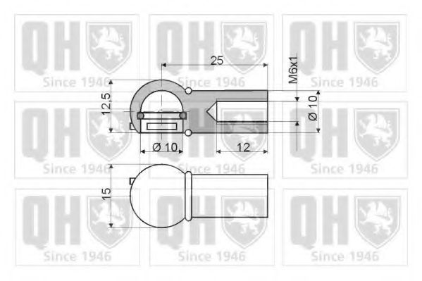 Газовая пружина, крышка багажник QUINTON HAZELL QTS128342