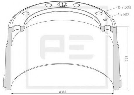 Тормозной барабан AUGER 31123