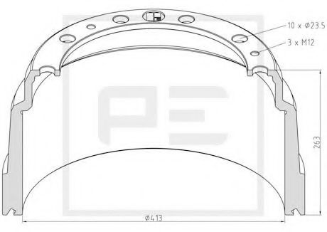 Тормозной барабан AUGER 31088