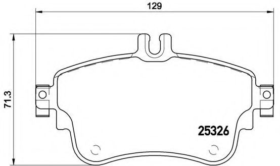 Комплект тормозных колодок, дисковый тормоз BREMBO P 50 094