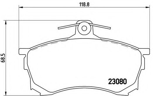 Комплект тормозных колодок, дисковый тормоз BREMBO P 54 021