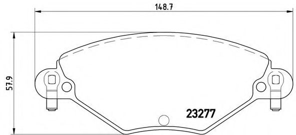 Комплект тормозных колодок, дисковый тормоз BREMBO P 61 071