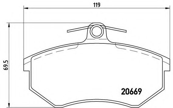 Комплект тормозных колодок, дисковый тормоз BREMBO P 85 092