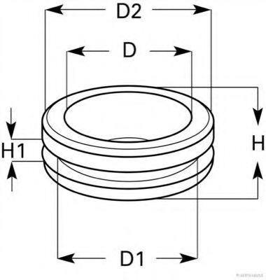 Резиновое кольцо ввода кабеля HC-PARTS 190965