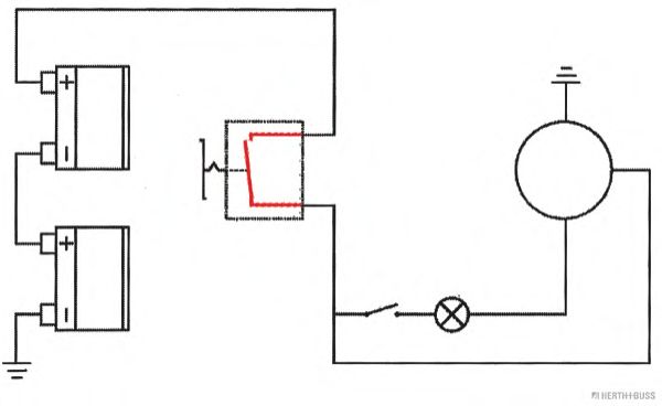 Выключатель аккумуляторной батареи, аккумуляторная батарея MERIT 290050