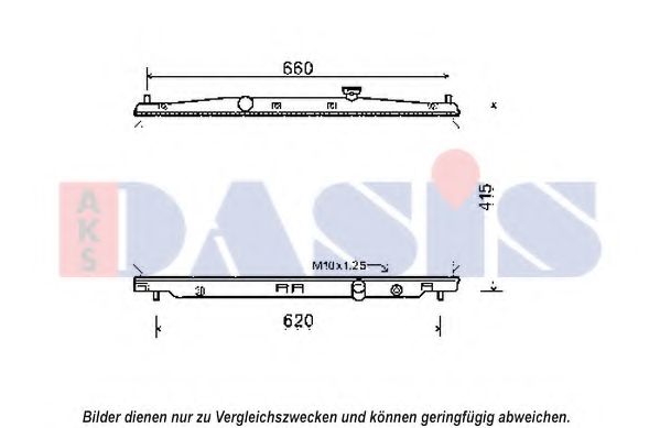 Радиатор, охлаждение двигателя AKS DASIS 100078N