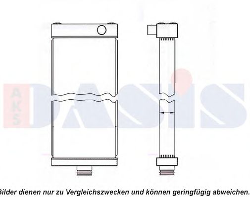 Радиатор, охлаждение двигателя AKS DASIS 4601471
