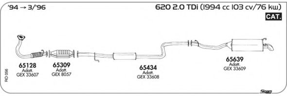 Система выпуска ОГ AKS DASIS SGRO056