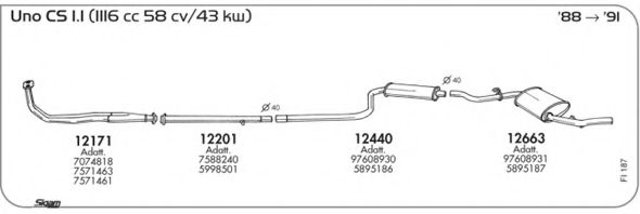 Система выпуска ОГ AKS DASIS SGFI187