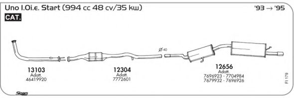 Система выпуска ОГ AKS DASIS SGFI179