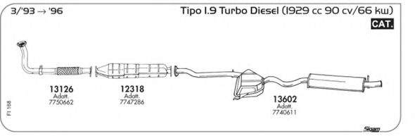 Система выпуска ОГ AKS DASIS SGFI168