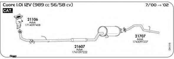 Система выпуска ОГ AKS DASIS SGDA019