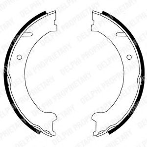 Комплект тормозных колодок, стояночная тормозная система DELPHI LS1832