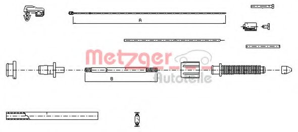 Тросик газа METZGER 14316