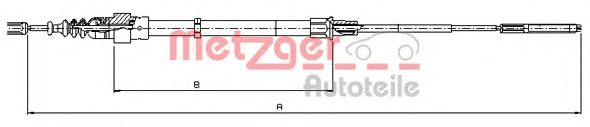 Трос, стояночная тормозная система METZGER 10.7491