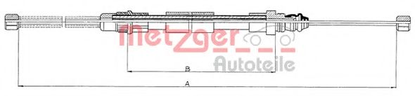 Трос, стояночная тормозная система METZGER 11.6592