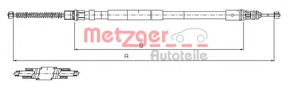 Трос, стояночная тормозная система METZGER 11.6799