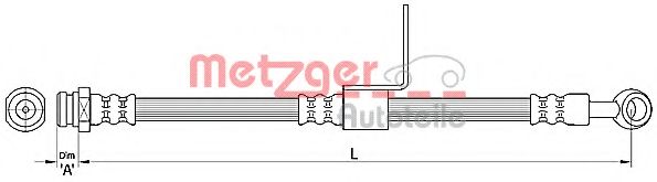 Тормозной шланг METZGER 4110218