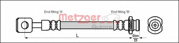 Тормозной шланг METZGER 4110602