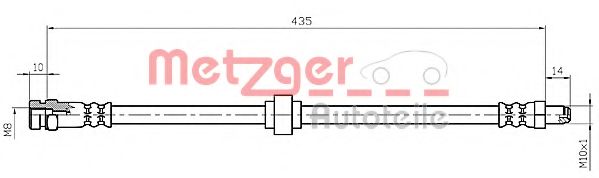 Тормозной шланг METZGER 4114661