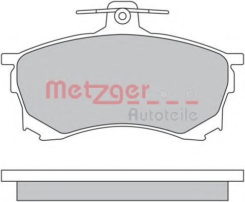 Комплект тормозных колодок, дисковый тормоз METZGER 1170453