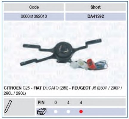 Выключатель на колонке рулевого управления MAGNETI MARELLI 41392