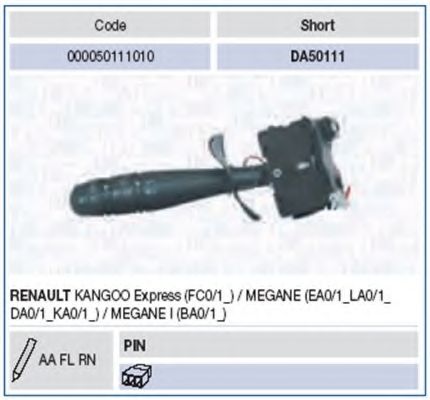 Выключатель на колонке рулевого управления MAGNETI MARELLI 000050111010