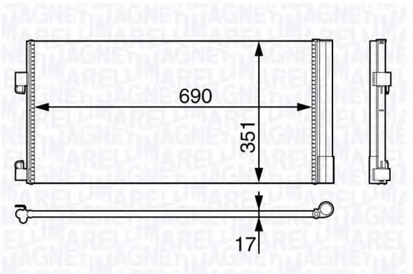Конденсатор, кондиционер MAGNETI MARELLI 350203709000