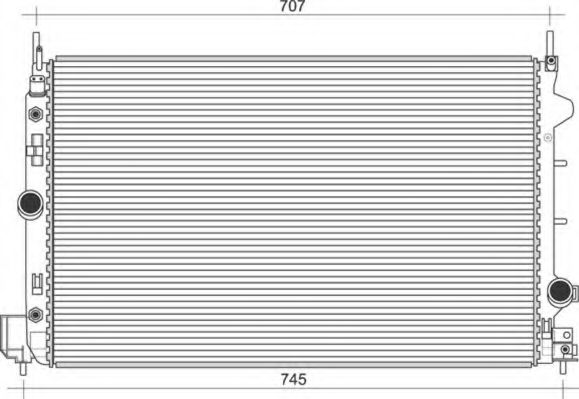 Радиатор, охлаждение двигателя MAGNETI MARELLI 350213108900