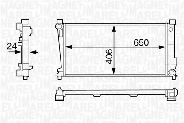 Радиатор, охлаждение двигателя MAGNETI MARELLI 350213121900