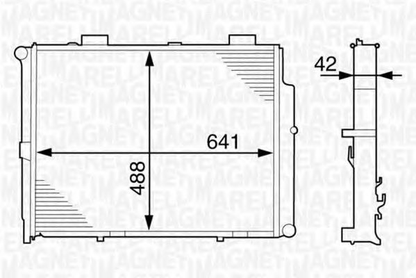 Радиатор, охлаждение двигателя MAGNETI MARELLI 350213122600